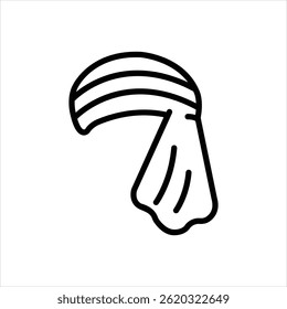 Icono de línea de Vector para turbante