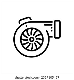 Vector line icon for turbo