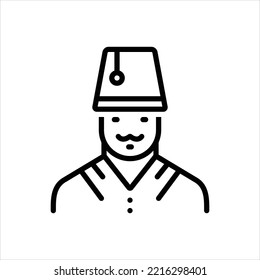 Vector line icon for turkish