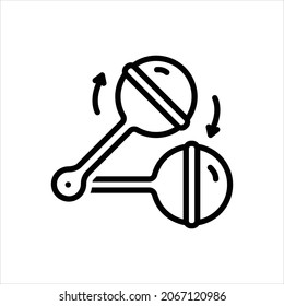 Icono de línea de vector para giros