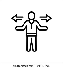 Vector line icon for uncertainty