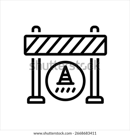 Vector line icon for under construction