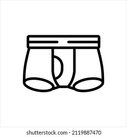 Icono de línea de vector para ropa interior