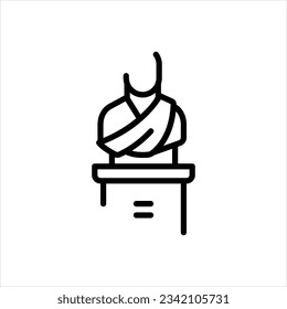 Vektorliniensymbol für unfertig