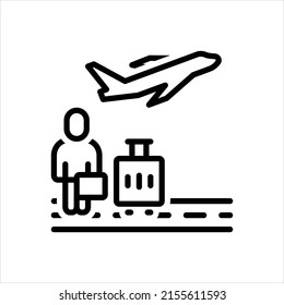 Icono de línea de vector por desgracia