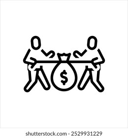 Vector line icon for unjust