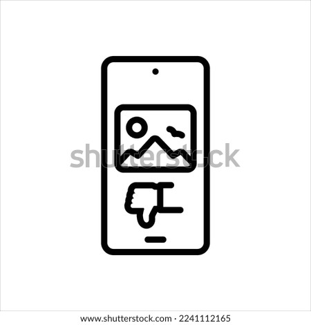 Vector line icon for unlikely