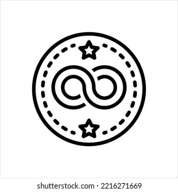 Vector line icon for unlimited