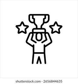 Vektorliniensymbol für beispiellosen Erfolg