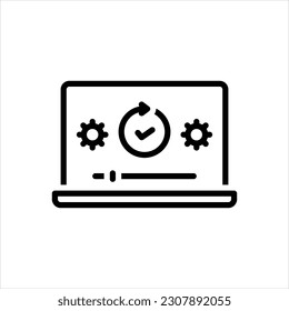 Vector line icon for updated