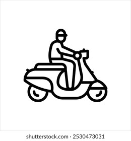 Vector line icon for use private transport