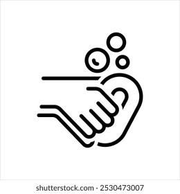 Vector line icon for use soap