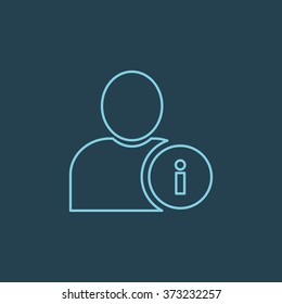 Vector Line Icon Of User. Eps-10.