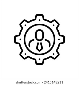 Vector line icon for user stting