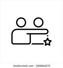 Vector line icon for valued