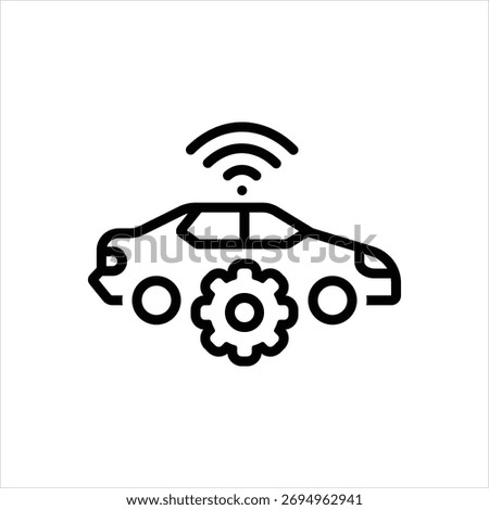 Vector line icon for vehicle automation