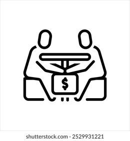 Vector line icon for venal