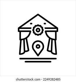 Vector line icon for venues