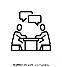 Icono de línea de vector para verbal