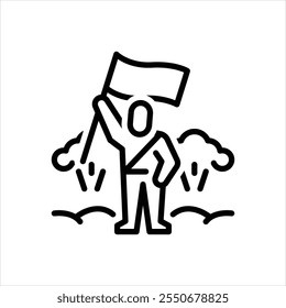 Icono de la línea de Vector para la victoria