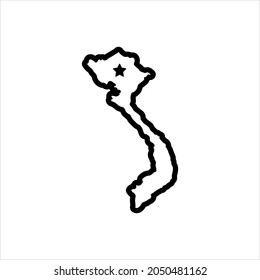 Icono de línea de vector para vietnam