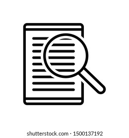 Vector line icon for view