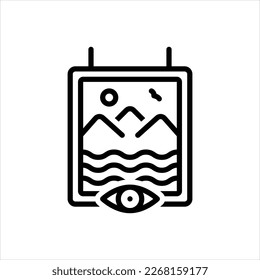 Icono de línea de vector para la imagen de vista