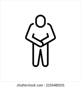 Vector line icon for virgin