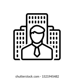 Vector line icon for visit city