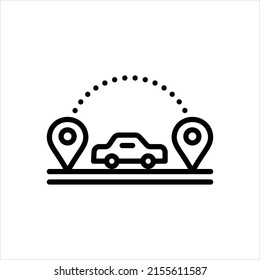 Vector line icon for visits