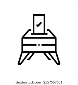 Vector line icon for vote
