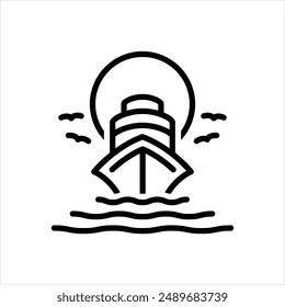 Icono de línea de Vector para viaje