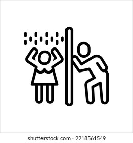 Vector line icon for voyeur