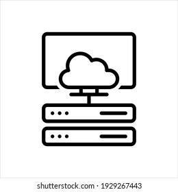 Vector line icon for vpn