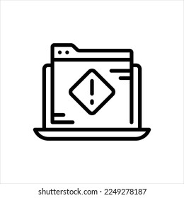 Vector line icon for vulnerable