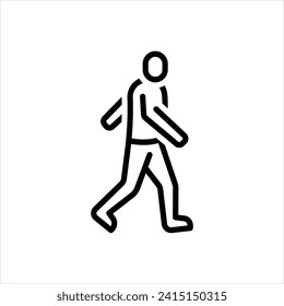 Vector line icon for walk