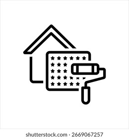 Vector line icon for wallpaper