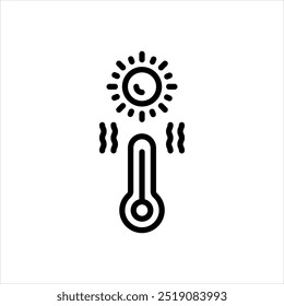 Vector line icon for warmest