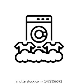 Vector line icon for wash