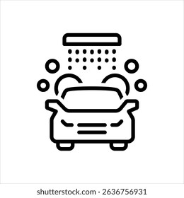 Vector line icon for washing