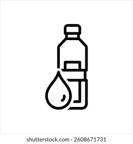 Vector line icon for water