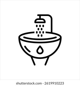 Vektorliniensymbol für Wasser