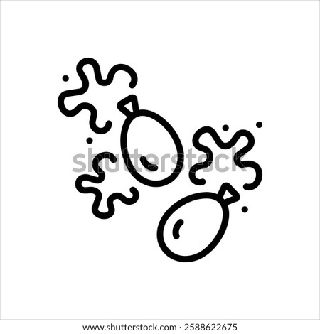 Vector line icon for water balloons