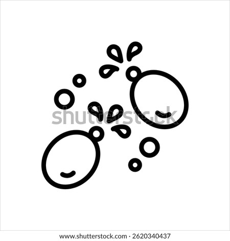 Vector line icon for water balloons