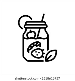 Icono de línea de Vector para alimentos ricos en agua