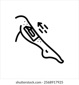 Vector line icon for waxing