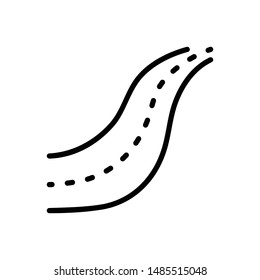 Vector line icon for way