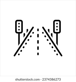 Vector line icon for way