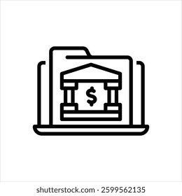Vector line icon for web banking