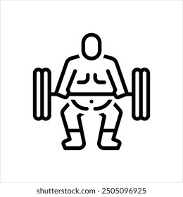 Vector line icon for weight